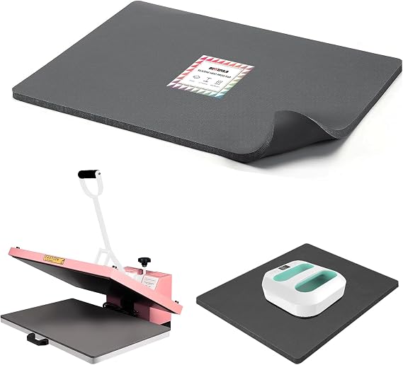 BetterSub Silicone Heat Press Mat 16''x20'', Heat Press Machine Pad Resistant Fireproof 0.3inch Thickness, Double Sided Easy Washable Press Mat for Vinyl HTV Ironing Insulation Transfer Crafting