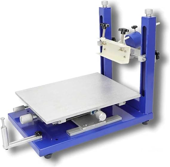 SMT Solder Paste Screen Printing Machine, PCB Precision Manual Stencil Printer, Table Surface 20 * 20cm/24 * 30cm/30 * 40cm, Max Thickness 5cm, for PCB, SMT, and Pad Printing(24x30cm)