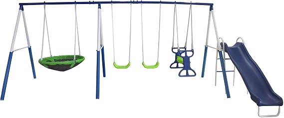 XDP RECREATION All Star Outdoor Kids Swing Set, Multicolor