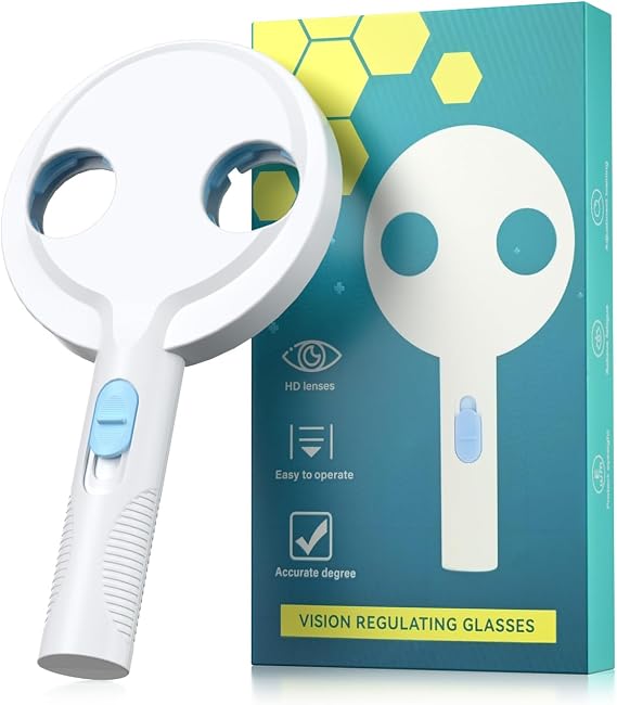 Kids Vision Training Flipper, Handheld Eye Trainer for Monocular & Binocular Focus Switch Practice, Easy-to-Use HD Optical Lenses Visual Regulating Glasses for Student Home Eye Care Training