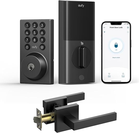 eufy Security Smart Lock C30 with Door Lever, Keyless Entry Door Lock