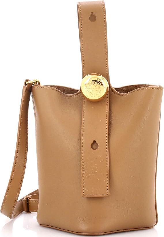 Pre-Loved Pebble Bucket Bag Leather, Brown