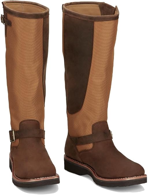 Chippewa Men's Cottonwood Hickory Brown Square Toe 17in Tall Snake Boot Brown 8 D