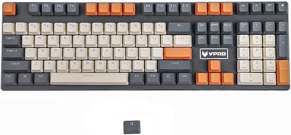 YMDK Double Shot 108 Dyed PBT Shine Through OEM Profile Rainbow Carbon Sunset Keycap for MX Switches Mechanical Keyboard(Only Keycap) (Carbon)