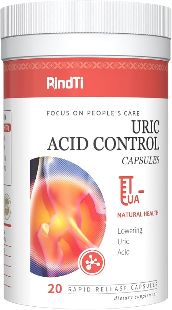 Uric Acid Flush,Tart Cherry with Celery Extract & Turmeric,Uric Acid Cleanse & Detox for Muscle, Joints Support & Kidney Cleanser,20 Capsules Uric Acid Support Supplement