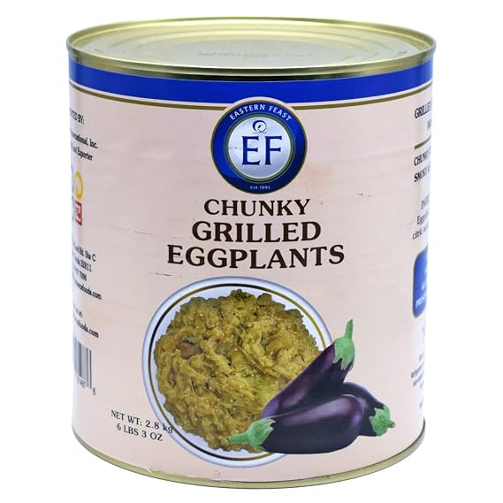Eastern Feast - Chunky Grilled Eggplants, 2.8 kg (6.2 lbs) Vegan, Kosher, Gluten Free