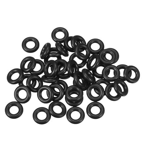 Othmro 50Pcs Nitrile Rubber O-Rings 0.11inch Wire Dia 0.47inch OD Metric Sealing Nitrile NBR Rubber Washers for Oil or Air Sealing Professional Plumbing Car Repair Air or Gas Connections Black