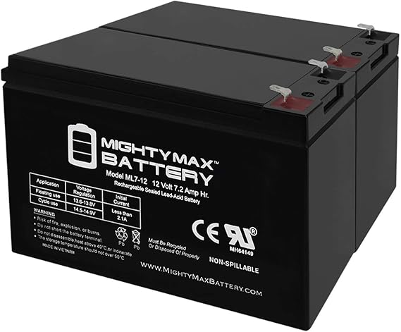Mighty Max Battery 12V 7Ah Battery Replacement for Acorn Stairlift - 2 Pack Brand Product