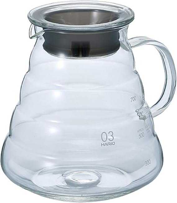 Hario V60 Glass Range Coffee Server, 800ml, Clear