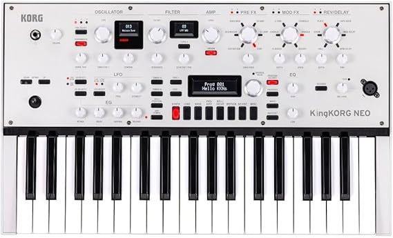 Korg KingKORG NEO Synthesizer w/ 24 Voices & 8-step Arpeggiator | 16 band Vocoder and 8-step Arpeggiator