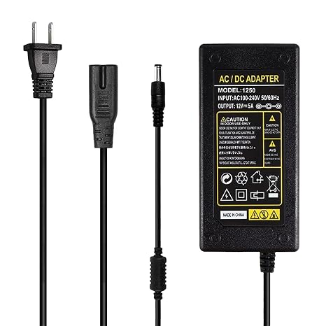 12V 5A 60W Power Supply Adapter for LED Strip, CCTV & Electronics