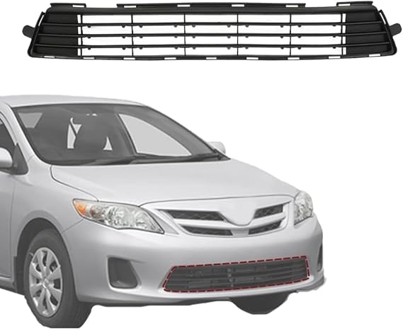 Front Bumper Lower Grille Compatible With Toyota 2009 2010 Corolla Sedan Base CE LE S XLE XRS Front Bumper Grill Center