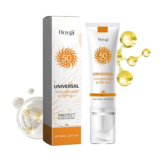 AMALIA Universal Tinted Moisturizer with SPF 50+ PA+++, Anti-Aging Foundation Cream, 1.69 FL OZ