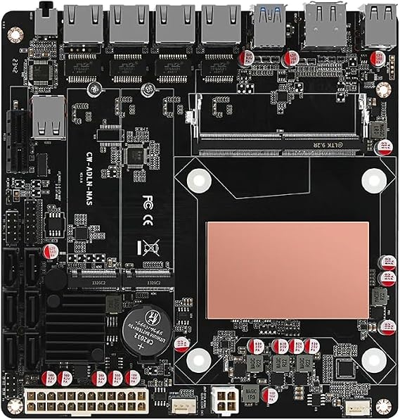 N100/N150 Industrial Motherboard NAS 4 Cores 4 Threads Low Power Processor 4x2.5G i226 Network M.2 Slot 6xSATA DP HDMI 2.0 PCIE 1 DDR5 (N100 Motherboard)