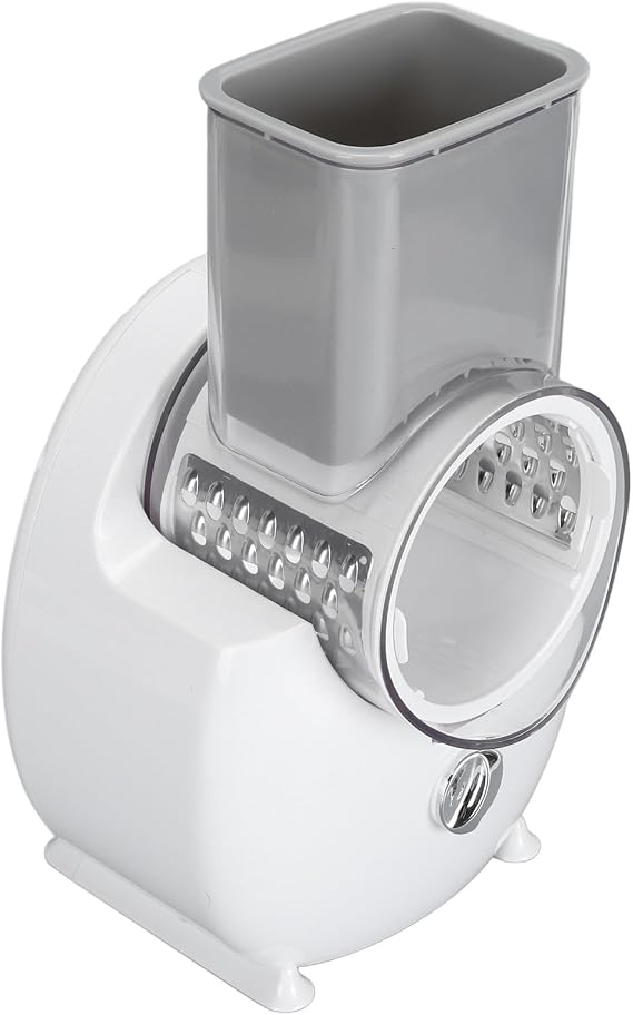 Electric Cheese Grater, Multifunction Efficient Full Automatic Shredder with 5 Replaceable Drum Blades for Vegetables Fruit US Plug 100240V