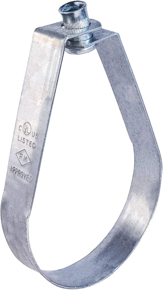 Swivel Loop Pipe Hanger, Pre-Galvanized Steel, 3 In., Chrome