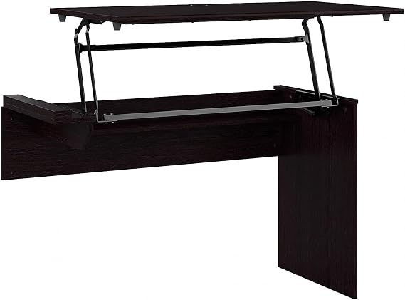 Bush Home Cabot 3 Position Sit to Stand Desk Return in Espresso Oak