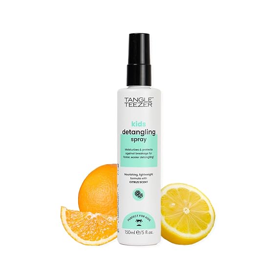 TANGLE TEEZER Hair Detangler Spray for Kids, All Hair Types, 5 fl oz | Vegan, sulfate-free kids detangler spray; lightweight hydration with a fresh fruity scent for tear-free detangling
