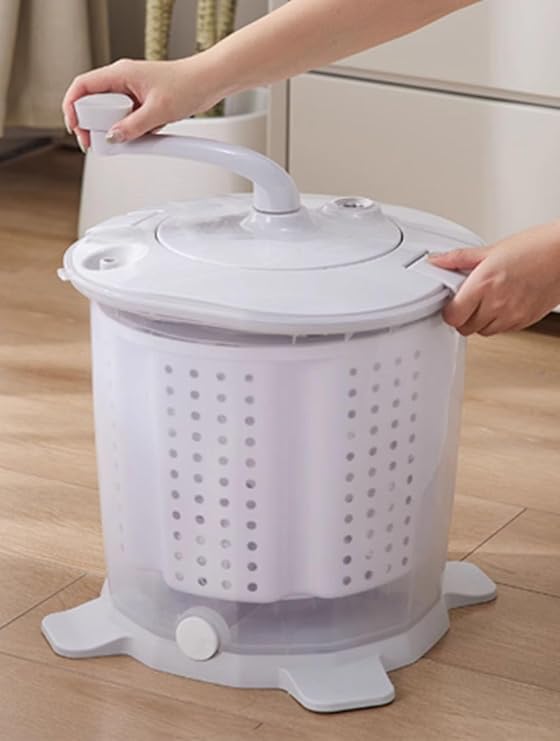 Camping Washing Machine, Portable Washing Machine, Manual Hand Clothes Washer, Washing Machines Space Saving for Laundry, Underwear, Apartment, RV, Travel 10L