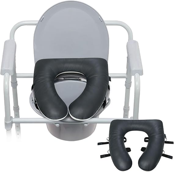 Bedside Commode Seat Cushion Toilet Seat Padded Soft Shower Chair Seat Round Cover For Seniors, Elderly After Surgery Pressure Relief Portable Toilet Commode Seat Padded Easy Clean