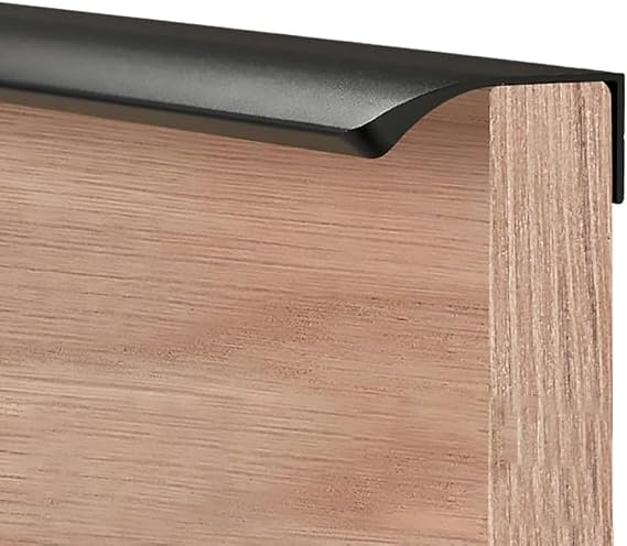 Finger Edge Pulls,Recessed Door Handles Hidden Handles Invisible Drawer Handle Aluminum Alloy Sliding Door Handle for Cupboards Drawer Wardrobe, 1 Piece(Black,1200mm)
