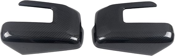 HIGH FLYING for Ford F-150 F150 2021 2022 2023 2024 2025 2026 Car Accessories Rear View Side Mirror Cap Cover Trim ABS Carbon Fiber 2pcs, NOT Fit Mirror with Camera