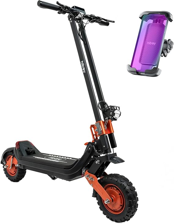 Hiboy DM Series Off-Road Electric Scooter, 1200W2400W Motors, Up to 4462 Miles Range, 3137 MPH, 11" Tubeless Tires, Dual Disc Brakes & Dual Shock Absorption, UL 2272 Certified