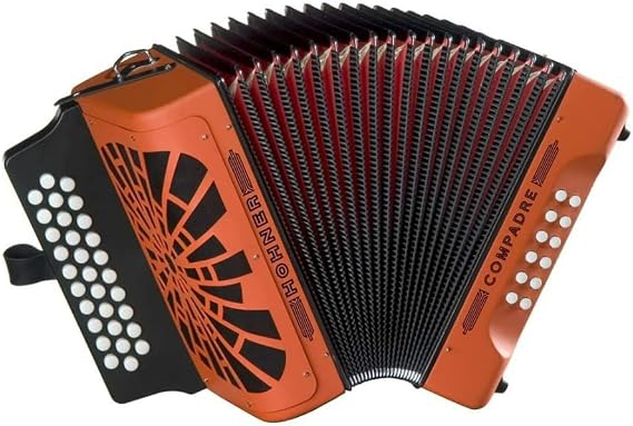 Hohner Compadre GCF Accordion (Orange) with Gig Bag