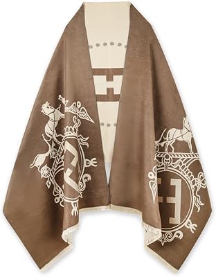 EXTREE Scarfs for Women Pashmina Silky Shawl Wrap for Evening Dressing Blanket Open Front Poncho Cape