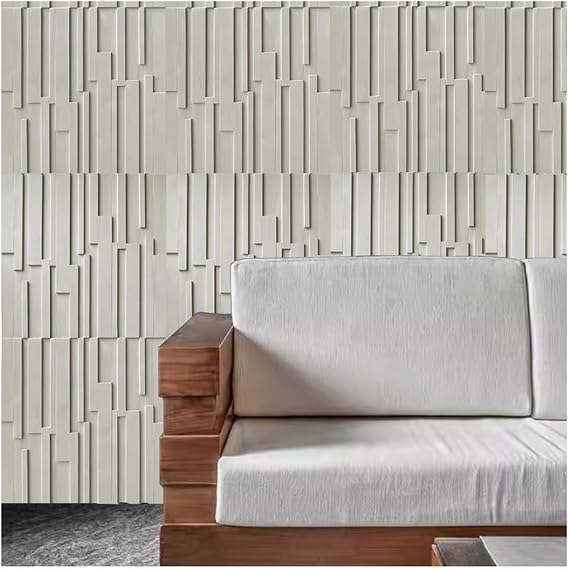 Rygcrud 3D Wall Panels - Outdoor Interior Decor, Wallpaper Alterantive for Living Room, Bath, and Office - Easy Installation, Waterproof, 15 Mm Thick(Gray-a)