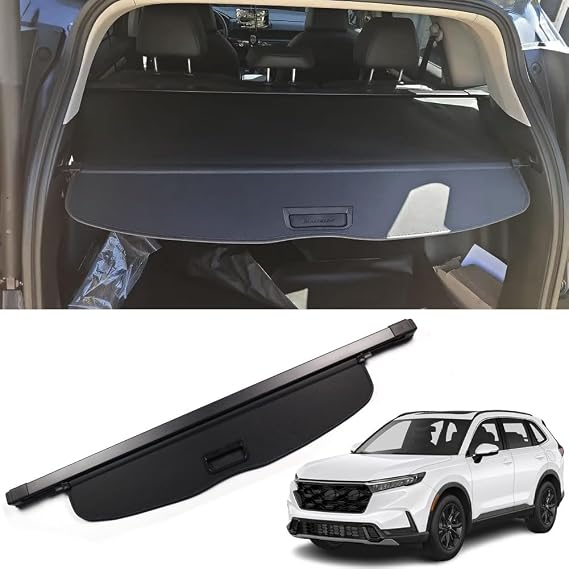 2023 2024 2025 2026 for Honda CRV Cargo Cover (Include Hybrid) for Honda CR-V Accessories Black Retractable Trunk Cover Security Shield Shade