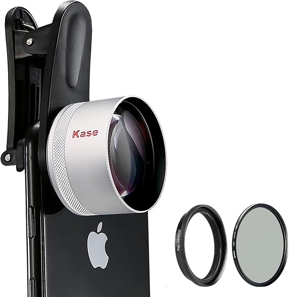 Kase HD Master Macro Lens Pro for iPhone, Professional Macro Phone Lens Kit with Filter Adapter + 52mm CPL Polarizer Filter for iPhone 16 15 14 13 12 11 8 Samsung Android