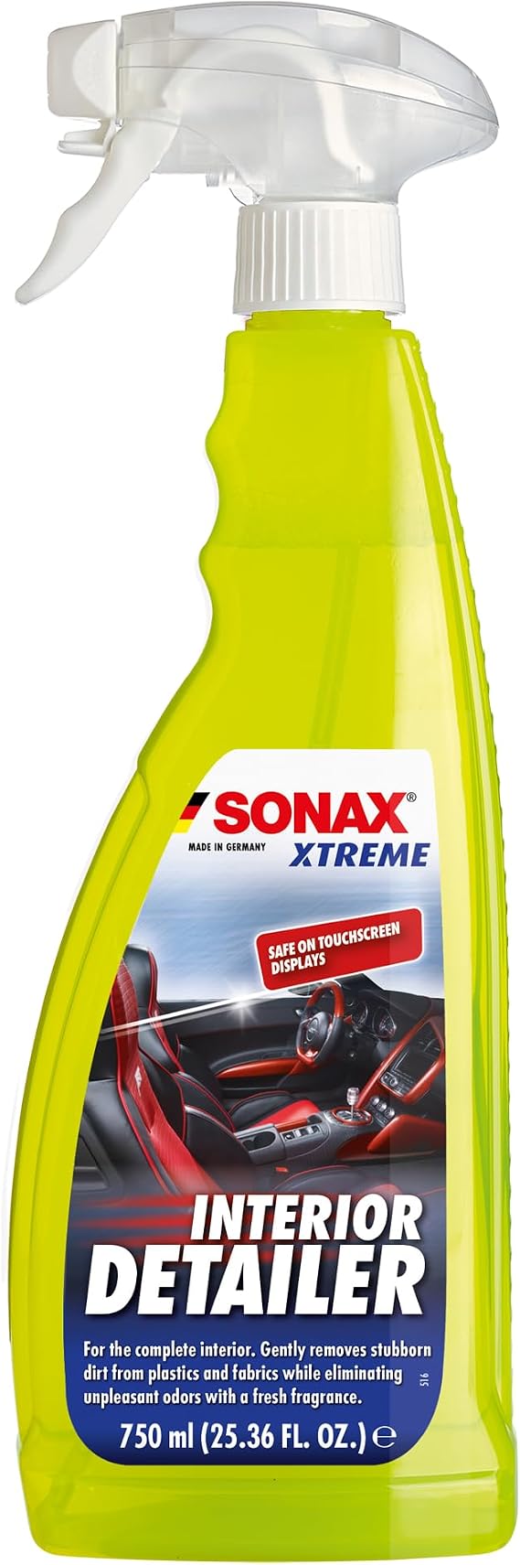SONAX Interior Detailer | Multi-Surface Interior Cleaner for Dash, Plastics, Screens & Trim, Removes Dust & Fingerprints | Streak-Free Finish, UV Protection, | DIY Car Care Formula Made Easy
