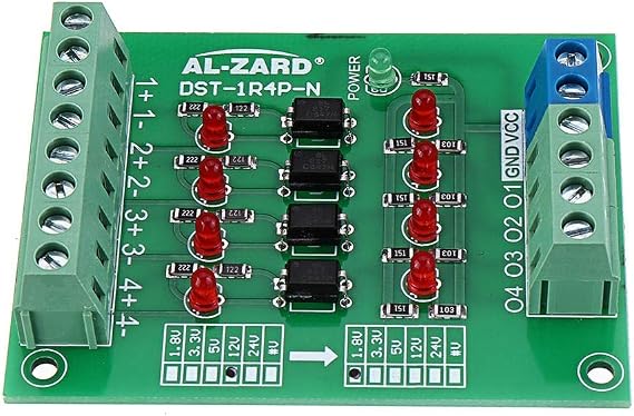 5pcs 12V to 24V 4 Channel Isolation Optocoupler Board Isolated Module PNP Output PLC Signal Level Voltage Converter Spot Steuermodul