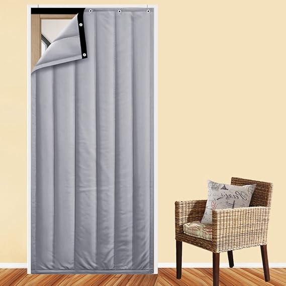 3-in-1 Sound Insulation Curtain,Soundproof Curtains for Doorway,with Noise-Blackout-Thermal Insulation,Windproof Blanket Winter Drapes Room Divider,for Bedroom Partition,Living Room and Shar