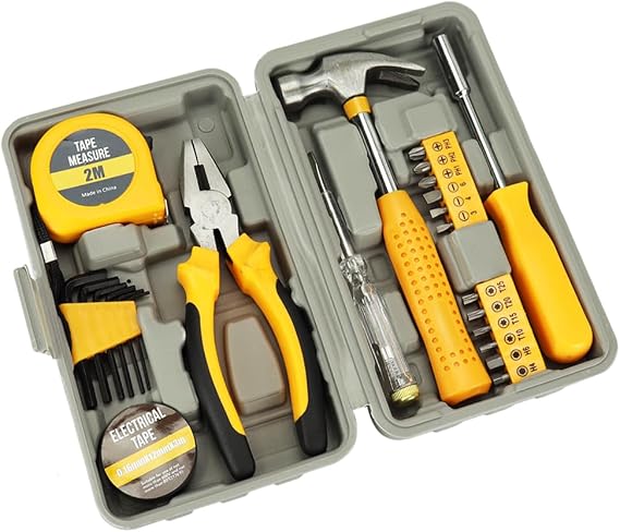 Household DIY Tools Set of 24 Beginners Pliers Screwdriver Hammer Assembly Maintenance