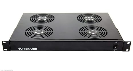 1U Rack Mount Fan Unit with 4 Fans for Sever Network Data Rack