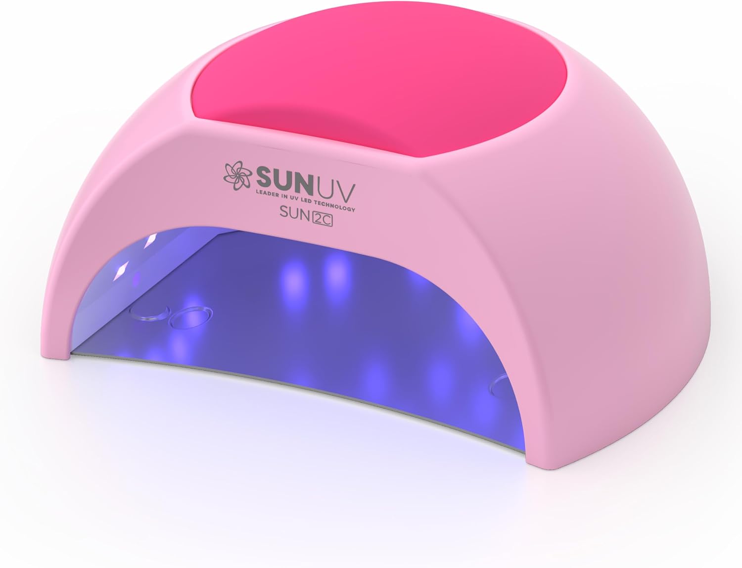 SUNUV UV LED Nail Lamp, 4 Timer Settings, 33 LED Nail Dryer for All Gel Polish, Auto Sensor Removable Base, SUN2C, Pink