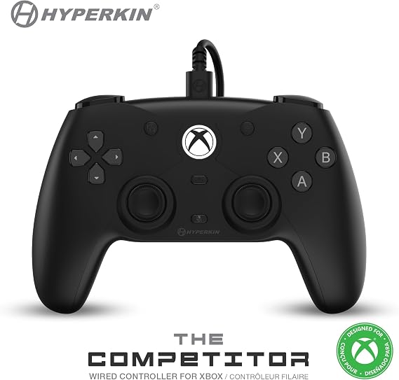 Hyperkin The Competitor Wired Controller Black | For Xbox Series X | S/One | Hall Effect Back Button Impulse Trigger