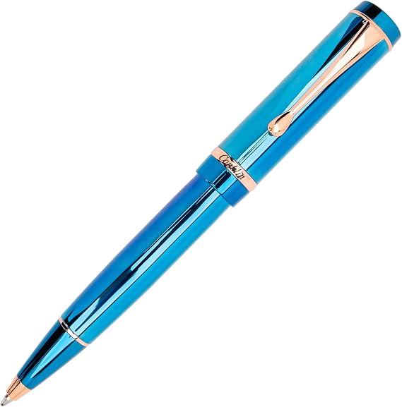 Conklin Duragraph Metal Ballpoint Pen PVD Blue Luxury Ballpoint Pen with Lapis Blue PVD Finish, Best Gift for Pen Enthusiasts