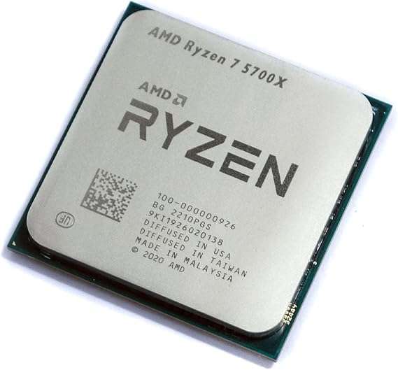 AMD Ryzen 7 5700X 8-Core Desktop Processor: 16 Threads, 65W TDP with CPU Cooler, 32MB L3 Cache, PCIe 4.0, up to 4.6 GHz boost, AM4, Zen 3, DDR4, Precision Boost 2, OEM Tray, Gaming, Home & Office CPU