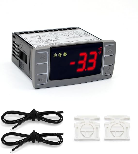 Fit for Dixell XR06CX-4N1F1 Temperature Controllers 120v/50-60hz Programmable Digital Thermostat Fit for Commercial Refrigerators/Freezer