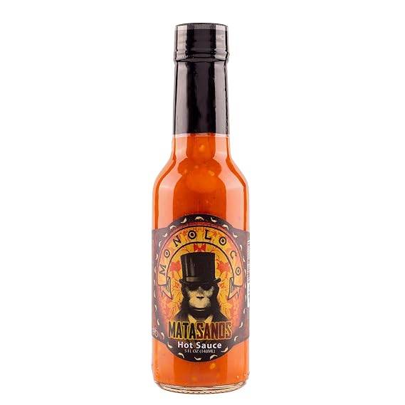Heatonist Matasanos Hot Sauce by Chile Monoloco, Spicy Hot Sauce With Flavors of Carolina Reaper, Lemon & Garlic, Made With All Natural Ingredients, 5 fl oz Bottle (1-Pack)