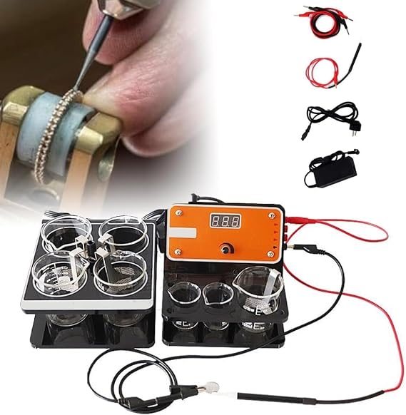 Electroplating Processing Tools Gold Plating Kit, Pen Type Plating Machine, Professional Pen Type Partial Gold Plating Machine, for Jewelry Gold, Silver, Copper Plating Decoration(B)