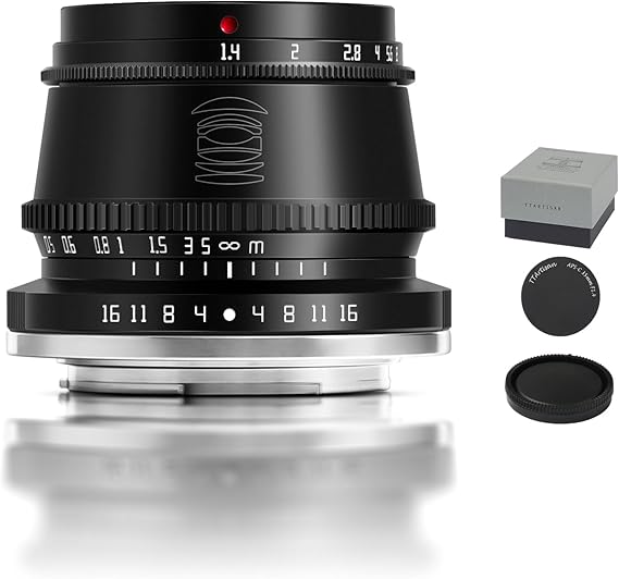 TTArtisan 35mm F1.4 APS-C Manual Focus Lens for Olympus Macro 4/3 MTF Mount G85 GX9 G7 GF9 GF8 GF7 Pen-F EPL9 EPL8 EPL7 E-M1 E-M5 E-M10 E-M10II E-M10IV Black