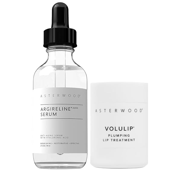 Asterwood Naturals Argireline Peptide Serum 2 oz + Lip Treatment