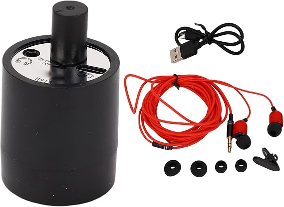 Voice Listen Detector, Amplifier High Strength Through Wall Microphone Small Pipe Water Oil Leakage Detector Clear Sound