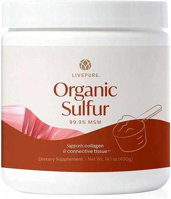 PURE Organic Sulfur Powder | 14.1 oz | 99.9% MSM Supplement | Joint Support | Supports skin, hair & nail health | Vegan, non-GMO & gluten-free | Made in the USA | No fillers |