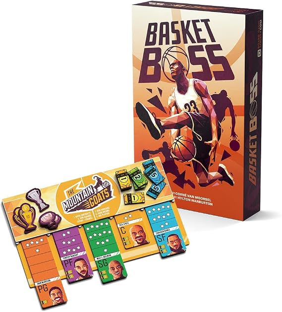 Basketboss Board Game, Sports Team Manager Auction Game, 2-5 Players