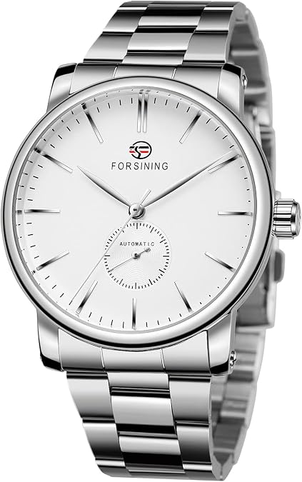 FORSINING Men's Self-Winding Analog Dial Automatic Wrist Watch Casual Stainless Steel Watch for Men